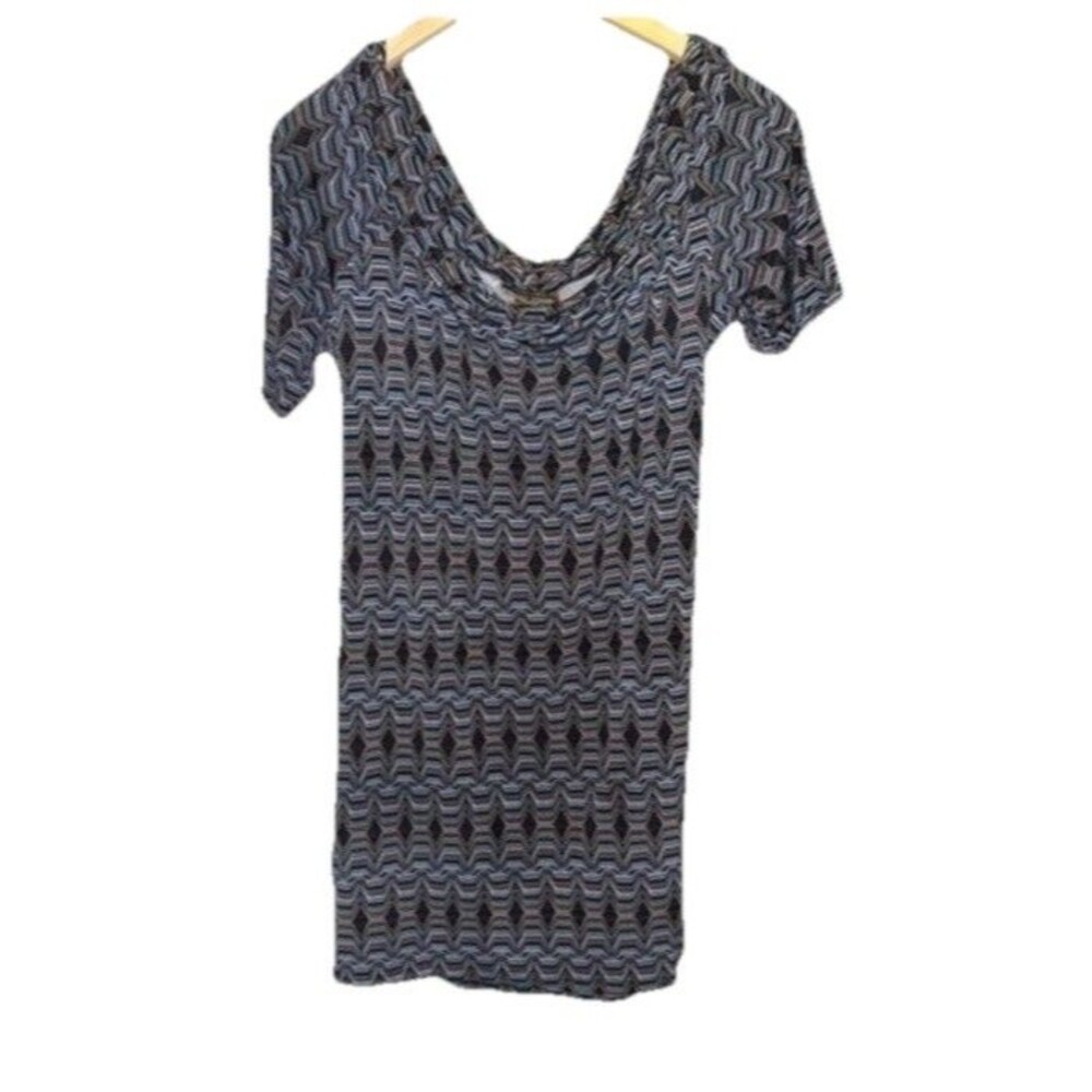 Miss Tina By Tina Knowles Dress Multicolor Print Stretch Pullover Size XXL